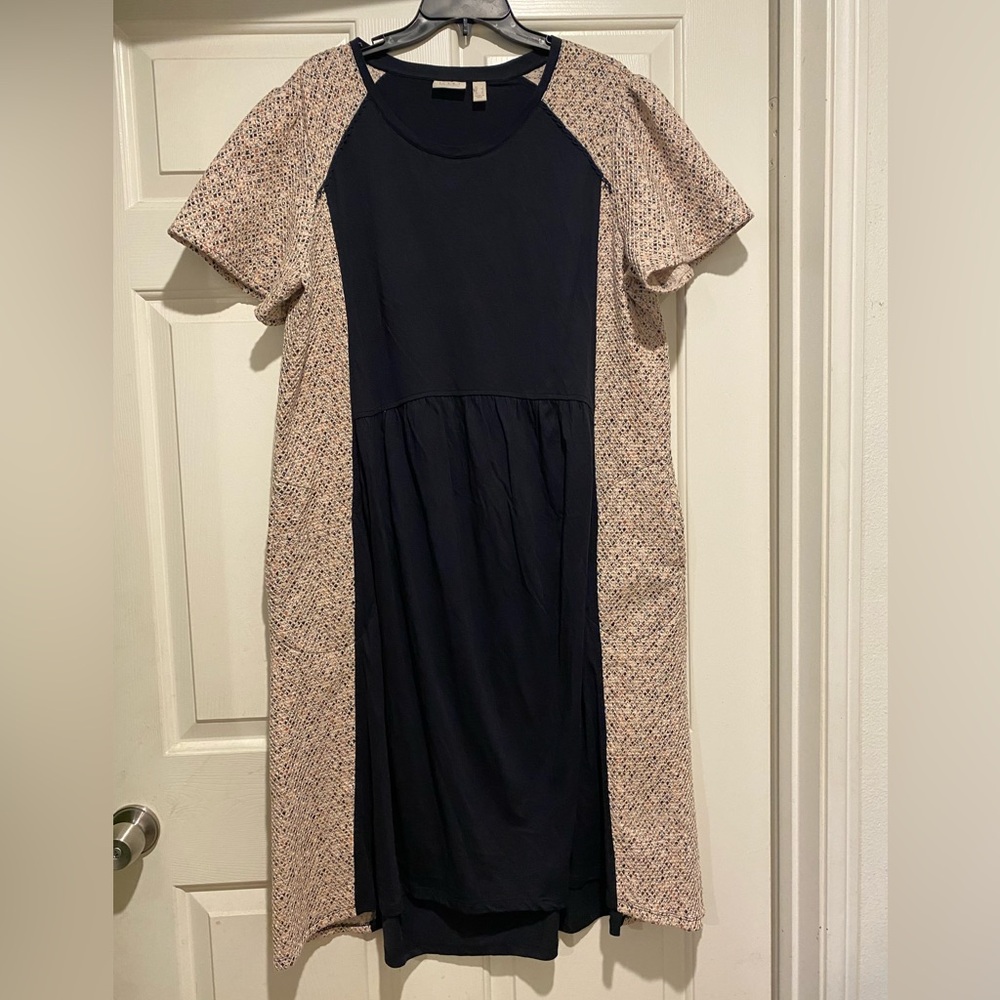 LOGO Lori Goldstein dress fabric tweed contrast size large